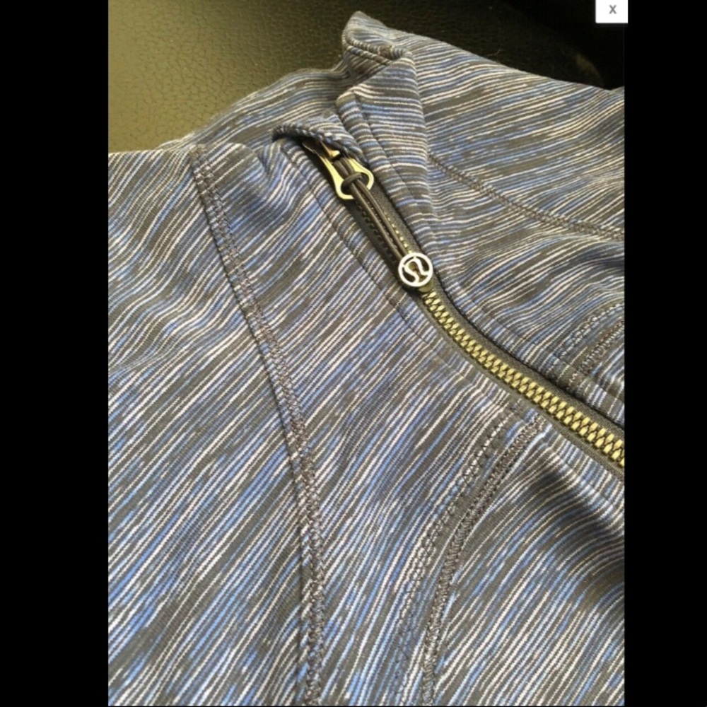 Lululemon Forme Define Jacket Space Stripe Cadet … - image 3